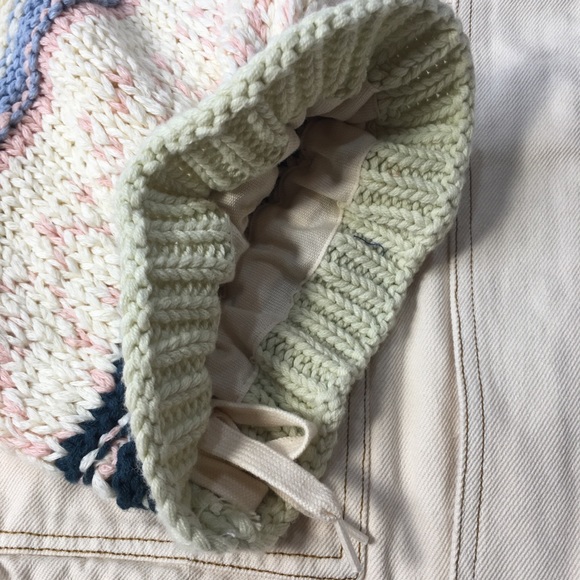 NWOT Free People Loose Thoughts Ivory Denim Jacket - Picture 8 of 15